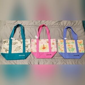 Lot of 3 Safeway Mini Canvas Tote Bags